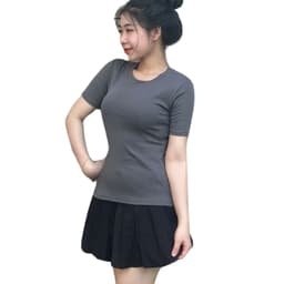 Áo phong nữ ôm body cotton borip co giãn thoáng mát Áo thun nữ baby tee bigsize tay ngắn cổ tròn bassic LiMo MS271 5