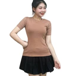 Áo phong nữ ôm body cotton borip co giãn thoáng mát Áo thun nữ baby tee bigsize tay ngắn cổ tròn bassic LiMo MS271 4