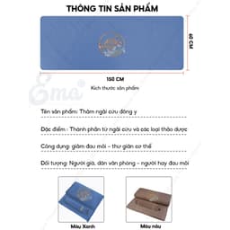 COMBO Thảm Ngải Cứu + Gối(To) Ngải Cứu Đông Y Hỗ Trợ Giảm Đau Nhức Xương Khớp, Giúp Ngủ Ngon, Tuần Hoàn Máu 2