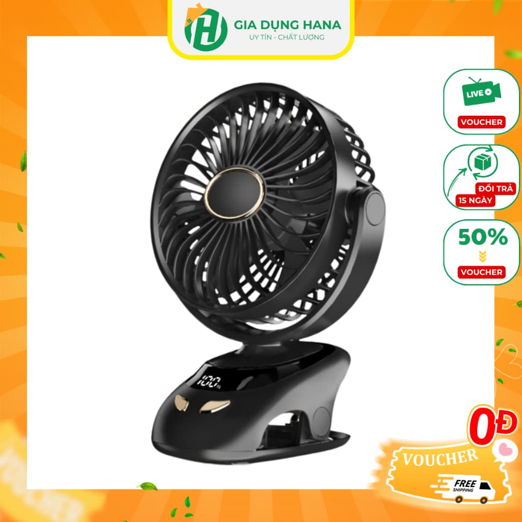 Quạt Để Bàn 5 Chế Độ Gió Siêu Mát Không Gây Ồn Để Bàn Kẹp Bàn Đa Năng Tiện Lợi