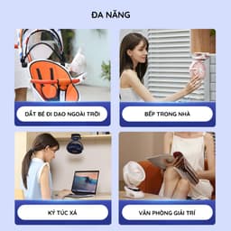 Quạt Để Bàn 5 Chế Độ Gió Siêu Mát Không Gây Ồn Để Bàn Kẹp Bàn Đa Năng Tiện Lợi 9