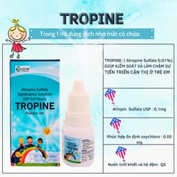 Nước Nhỏ Mắt Cận TROPINE Kiểm Soát Cận Thị Cho Trẻ Trên 6 Tuổi 10ml Chính Hãng [Date 06/2028] 4