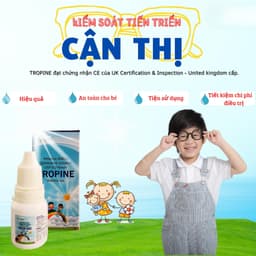 Nước Nhỏ Mắt Cận TROPINE Kiểm Soát Cận Thị Cho Trẻ Trên 6 Tuổi 10ml Chính Hãng [Date 06/2028] 3