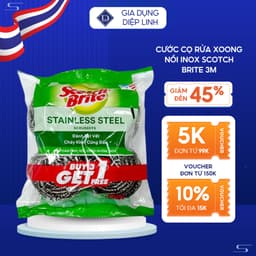 Cước cọ rửa xoong nồi Inox Scotch Brite 3M bền chắc, không gãy vụn, độ bền cao, tiết kiệm chi phí 1