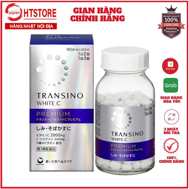 Viên uống Transino White C Premium Mẫu mới 2023