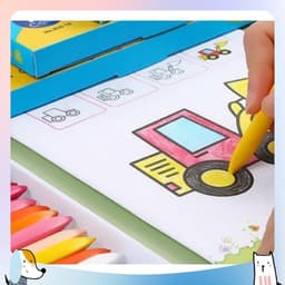 Bút sáp màu hữu cơ cho bé tập vẽ tranh Tô màu Không vấy bẩn tay, an toàn khi sử dụng -12/24 màu 3