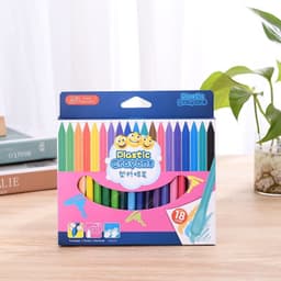 Bút sáp màu hữu cơ cho bé tập vẽ tranh Tô màu Không vấy bẩn tay, an toàn khi sử dụng -12/24 màu 8