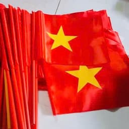 Combo 10 cái Cờ vẫy cầm tay vải phi bóng đẹp khai giảng in 1 mặt, in 2 mặt 2