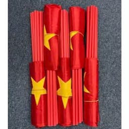 Combo 10 cái Cờ vẫy cầm tay vải phi bóng đẹp khai giảng in 1 mặt, in 2 mặt 6