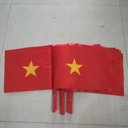 Combo 10 cái Cờ vẫy cầm tay vải phi bóng đẹp khai giảng in 1 mặt, in 2 mặt 8