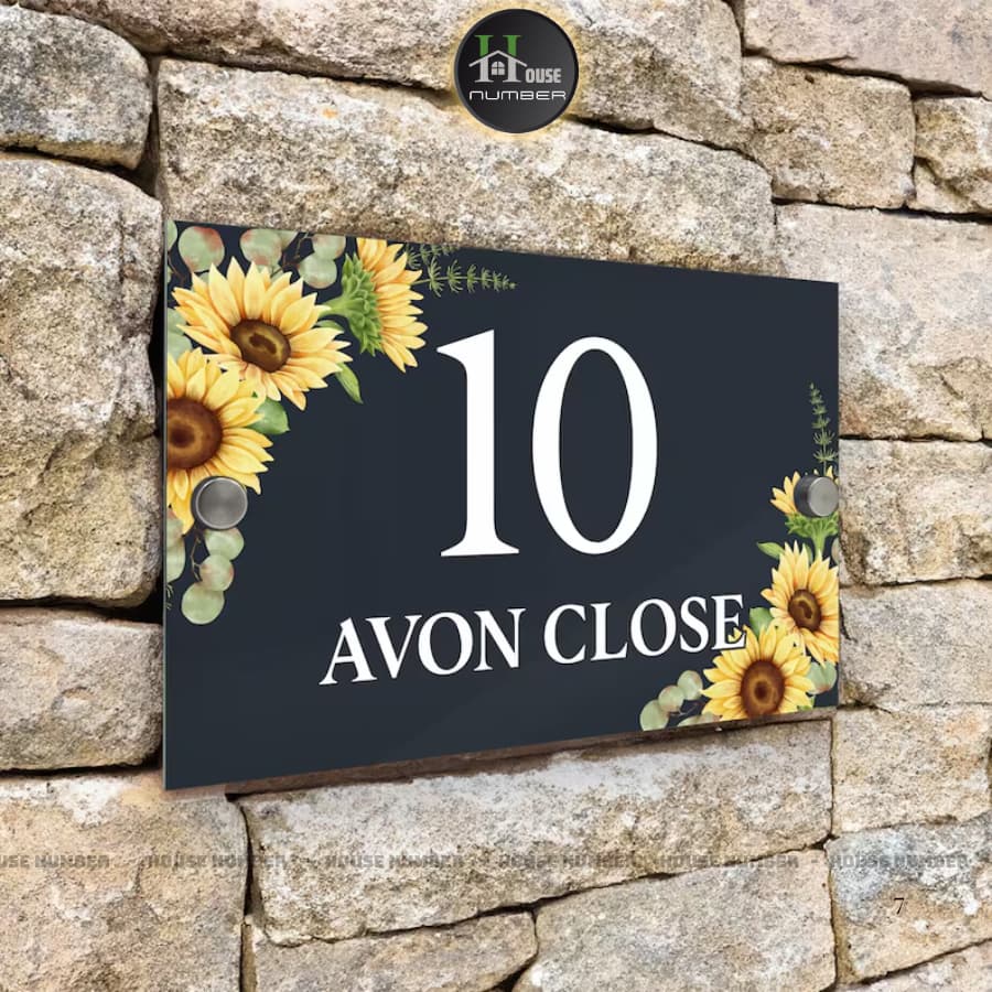 Biển số nhà. Bảng số nhà in UV thiết kế theo phong cách hiện đại, tôn vinh vẻ đẹp ngôi nhà bạn