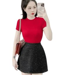 Áo Thun Nữ Bigsize Tay Dài Nhũ Kim Tuyến Xoắn Ngực Ôm Body Đẹp Dễ Thương LiMo MS025 7