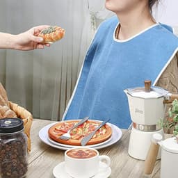 Yếm ăn cho người già LOMO tích hợp thành túi trước bụng tránh làm rơi đồ ăn, tái sự dụng nhiều lần 3
