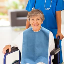 Yếm ăn cho người già LOMO tích hợp thành túi trước bụng tránh làm rơi đồ ăn, tái sự dụng nhiều lần 4