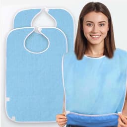 Yếm ăn cho người già LOMO tích hợp thành túi trước bụng tránh làm rơi đồ ăn, tái sự dụng nhiều lần 8