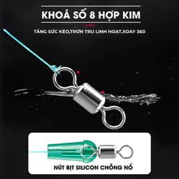 [CHÍNH HÃNG QIANLILAI] Trục Câu Đài Qianlilai Buộc Sẵn Tàng Hình Cao Cấp Trục Săn Hàng Màu Tím DT08 5
