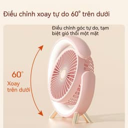 Quạt điện mini usb quạt bàn im lặng 5 tốc độ gió tốc độ đèn ngủ hương liệu thiết kế 6