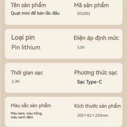 Quạt điện mini usb quạt bàn im lặng 5 tốc độ gió tốc độ đèn ngủ hương liệu thiết kế 9