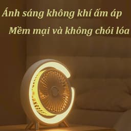 Quạt điện mini usb quạt bàn im lặng 5 tốc độ gió tốc độ đèn ngủ hương liệu thiết kế 7