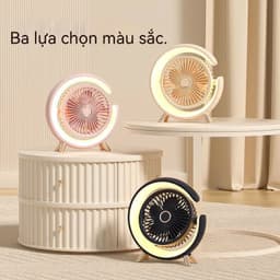 Quạt điện mini usb quạt bàn im lặng 5 tốc độ gió tốc độ đèn ngủ hương liệu thiết kế 8