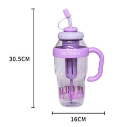 Bình nước ly cốc nhựa ICE CREAM có ống hút 1400ml tay cầm chống đổ nước. Cốc uống nước thể thao có nắp đậy 4