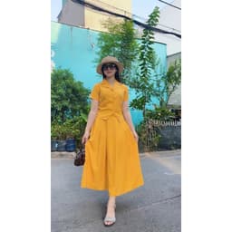 Set Váy Dài Chữ A Bigsize Váy Xòe Áo Tay Ngắn Dễ Thương Set Đồ Nữ Mùa Hè Đi Biển LIMO MS359 8