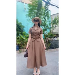 Set Váy Dài Chữ A Bigsize Váy Xòe Áo Tay Ngắn Dễ Thương Set Đồ Nữ Mùa Hè Đi Biển LIMO MS359 6