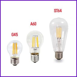 Bóng Đèn Led Edison LKP 4W Vỏ Trong Sáng Vàng ST64/A60 (Bóng Lớn)/G45 (Tròn Nhỏ). LMS 2