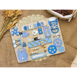 Bảng bận rộn IN TÊN RIÊNG - Busy board thương hiệu Woodness  - Đồ chơi gỗ giáo cụ Montessori - Board game 3