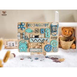 Bảng bận rộn IN TÊN RIÊNG - Busy board thương hiệu Woodness  - Đồ chơi gỗ giáo cụ Montessori - Board game 5