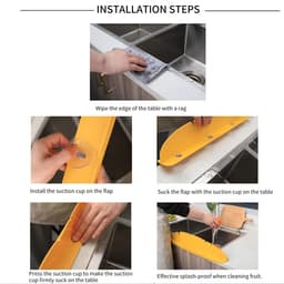 Tấm Chắn Nước Bồn Rửa Chén Chống Bắn Nước, Dầu Mỡ Dành Cho Nhà Bếp Silicone Cao Cấp 7