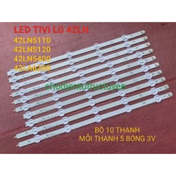 LED TIVI LG 42LN5110 42LN5200 42LN5400 42LA6200 MỚI 100% BỘ 10 THANH MỖI THANH 5 BÓNG 3V 1