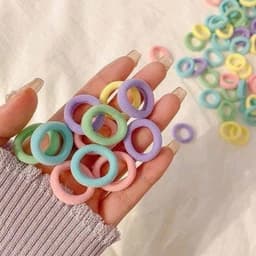 Sét 500 Chun Cột Tóc Nhiều Màu Cho Bé Co Dãn Tốt 8