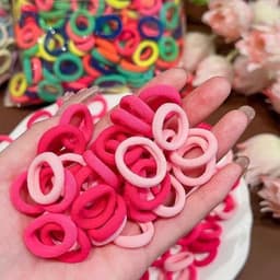 Sét 500 Chun Cột Tóc Nhiều Màu Cho Bé Co Dãn Tốt 4