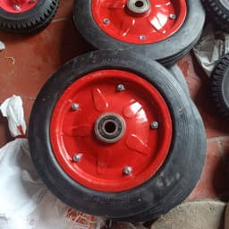 [KKTHN] Bánh Xe Bê Tông Cao Su Đúc Mâm Đỏ Đường Kính 30cm (300-8) Cho Xe Trộn Bê Tông, Xe Kéo, Xe Bánh Mì 4