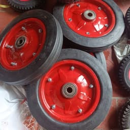 [KKTHN] Bánh Xe Bê Tông Cao Su Đúc Mâm Đỏ Đường Kính 30cm (300-8) Cho Xe Trộn Bê Tông, Xe Kéo, Xe Bánh Mì 5