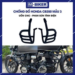 Phụ Kiện Honda CB350 M-Biker, Baga Sau, Chống Đổ, Ốp Gầm Thép Sơn Tĩnh Điện 7