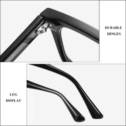 Gọng kính cận thời trang nam nữ NARO EYEWEAR dáng vuông bản to cá tính, nhựa cốt kim loại - 86AD40 6