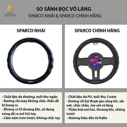 BỌC VÔ LĂNG SPARCO CHÍNH HÃNG SPC HÀNG LOẠI 1 9