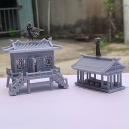 Mô hình tiểu cảnh nhà kiểu cổ trang cao 3,5cm-Trang trí terrarium,,tiểu cảnh,hồ cá,bể cá,hồ bán cạn 3
