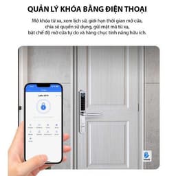 Khóa vân tay Laffer XF19 cho cửa nhôm - Đa chức năng: mở khóa vân tay, mã PIN, thẻ từ, ứng dụng TTLock, bảo hành 2 năm. 4