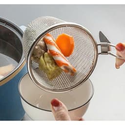 Rổ Nhúng Lẩu Có Móc Cài Vào Nồi, Giỏ Vớt Đồ Ăn Nhúng Mì, Nhúng Thịt Inox Kích Thước 11Cmx9.5Cm 4