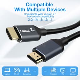 Cáp HDMI hỗ trợ độ phân giải 8K 4K 2K FullHD – Chuẩn HDMI 1.4/2.0/2.1 – Tần số cao 144Hz 2