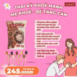 Ngũ Cốc Navan 9 loại đậu hạt giúp lợi sữa sau sinh, tăng cân, bổ sung dinh dưỡng 800g 8