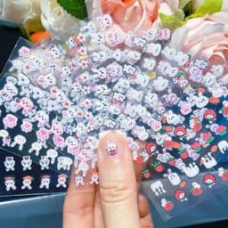Combo 10 miếng dán móng tay dễ thương cho bé, mẫu đa dạng, giúp bé thêm xinh xắn và đáng yêu. 1