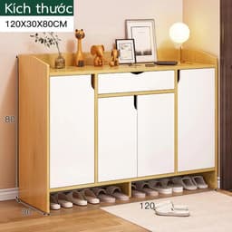 Tủ đựng giày gỗ nhiều ngăn HOMELINE tủ giầy dép thông minh, tủ đựng đồ chất liệu gỗ MDF_D31 7