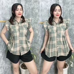 Set Tafta Tay Cánh Tiên Đẹp Dễ Thương Set Tiểu Thư Quần Đùi Áo Babydoll Bigsize LiMo BB 3