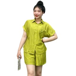 Set Tafta Tay Cánh Tiên Đẹp Dễ Thương Set Tiểu Thư Quần Đùi Áo Babydoll Bigsize LiMo BB 5