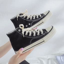Giày thể thao nam nữ ĐEN CỔ CAO unisex thời trang phong cách Hàn Quốc 1