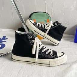 Giày thể thao nam nữ ĐEN CỔ CAO unisex thời trang phong cách Hàn Quốc 2